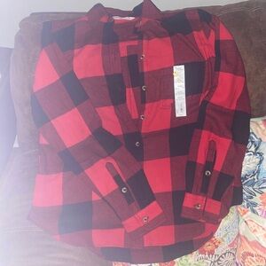 Sonoma black and red checkered shirt